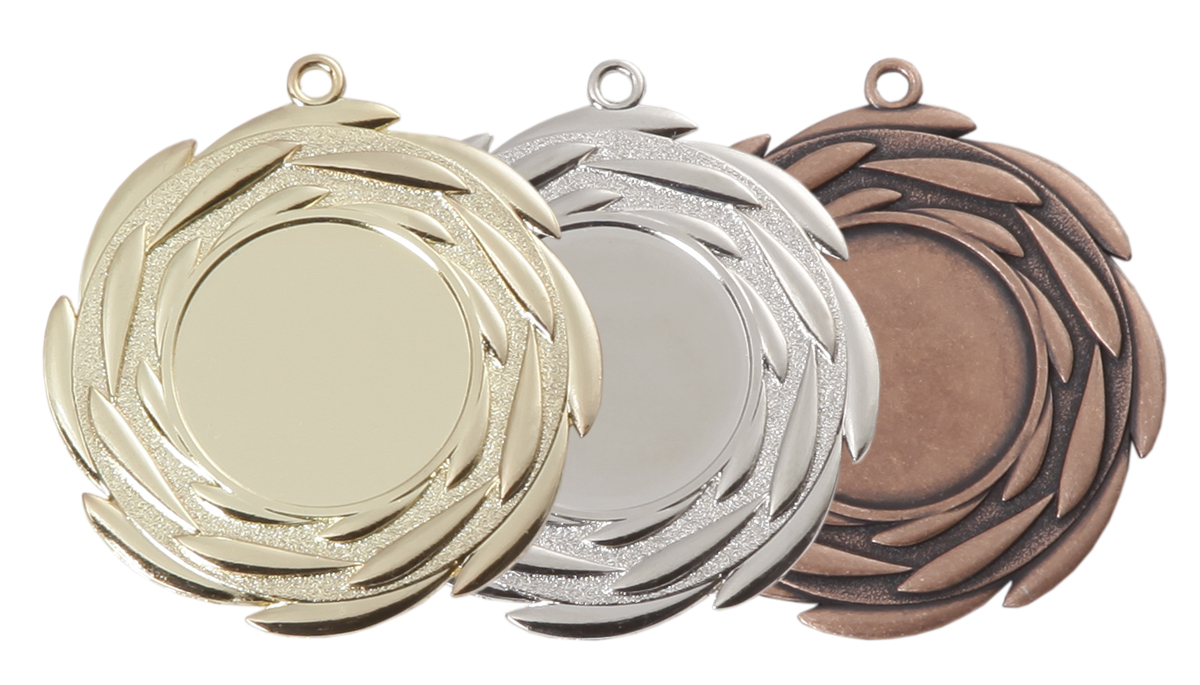 E 194 Medaille Zilver-Brons compleet  OP=OP!!
